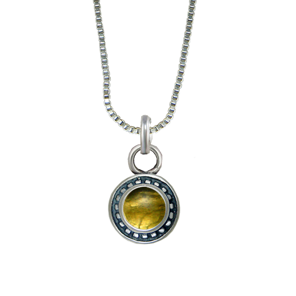 Sterling Silver Petite Little Citrine Pendant Necklace